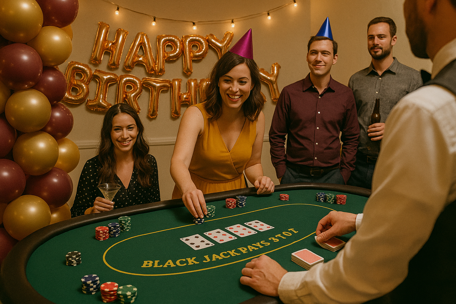Casino auf einem Geburtstag